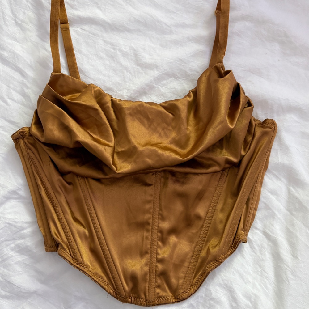 Urban Outfitters Gold Corset Top